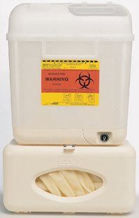 Kit Patient Room Collector Starter Kit Wallmate™ 12 H X 12 W X 4-4/5 D Inch 5.3 Quart Pearl Base / Pearl Lid Horizontal Entry Counter Balanced Cylinder Lid (1/CS) by BD  ID 305550